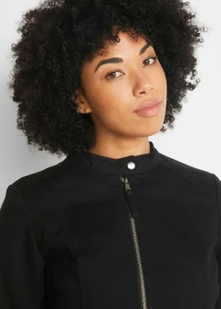 Online Chaqueta de sarga de algodón con insertos elásticos en los laterales Mujer Chaquetas Y Abrigos