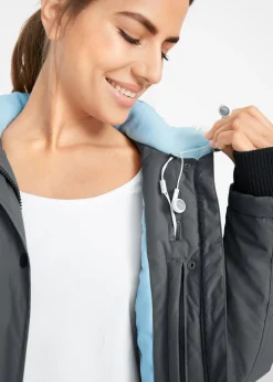 Clearance Chaqueta funcional de trekking con capucha, diseño largo y tejido impermeable Mujer Chaquetas Y Abrigos