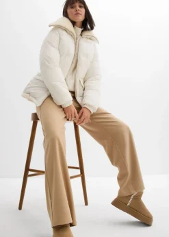 Hot Chaqueta guateada con cuello de pelo Mujer Chaquetas Y Abrigos