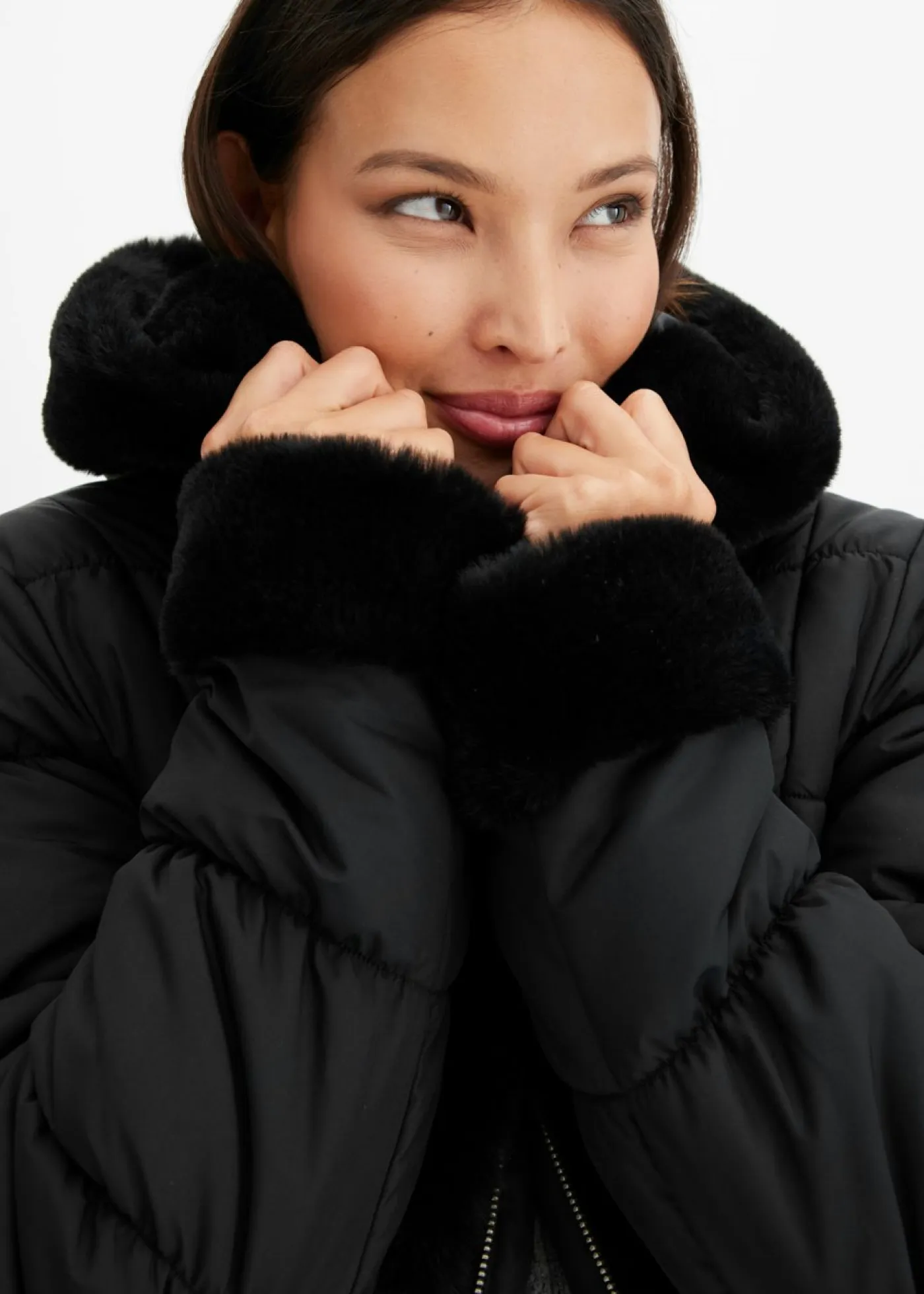 Outlet Chaqueta guateada con pelo sintético Mujer Chaquetas Y Abrigos