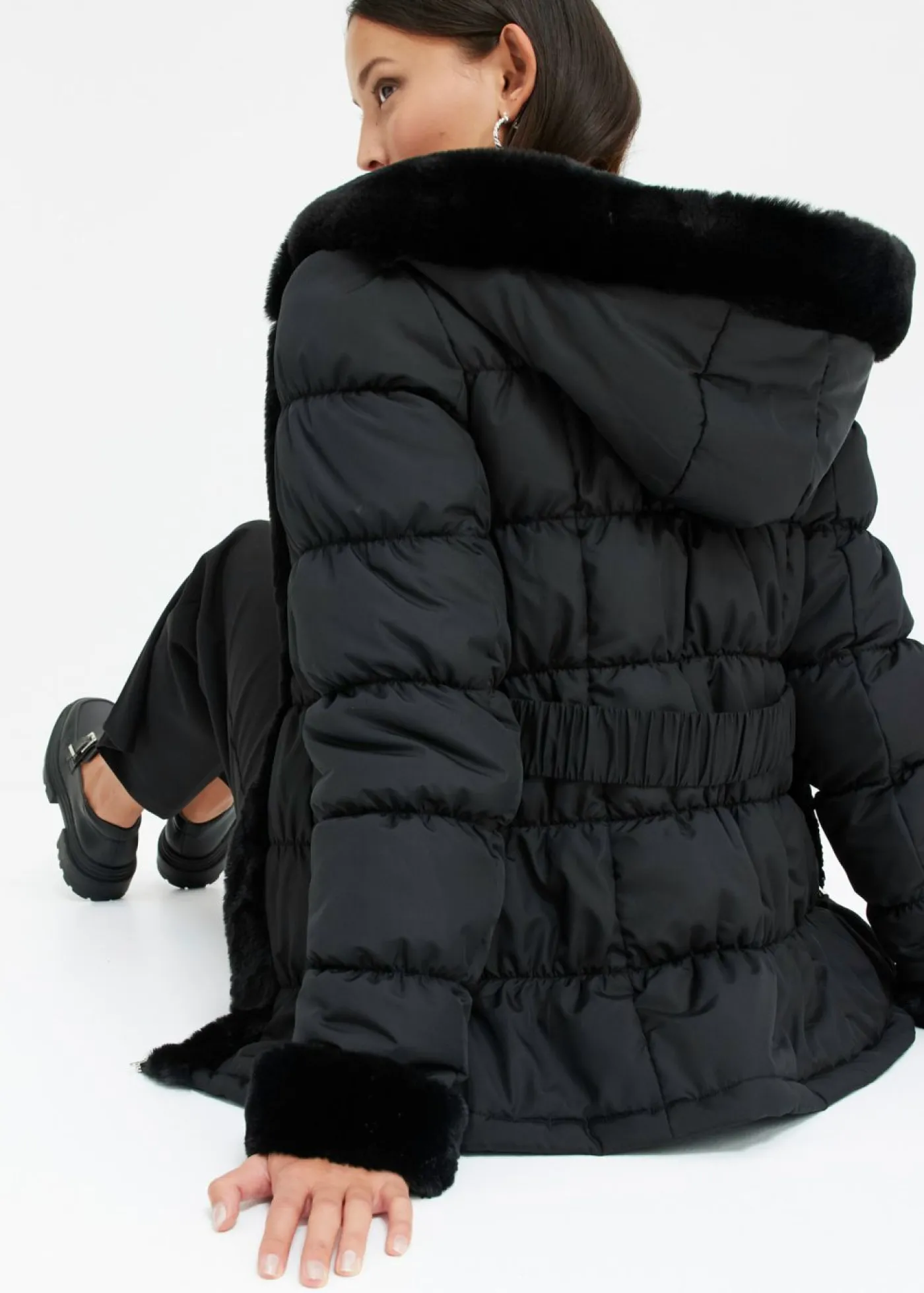 Outlet Chaqueta guateada con pelo sintético Mujer Chaquetas Y Abrigos
