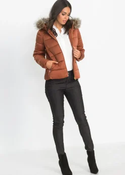 New Chaqueta guateada de poliéster reciclado Mujer Chaquetas Y Abrigos
