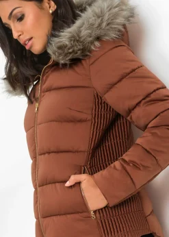 New Chaqueta guateada de poliéster reciclado Mujer Chaquetas Y Abrigos