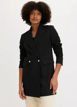 New Chaqueta larga con botones decorativos Mujer Blazers