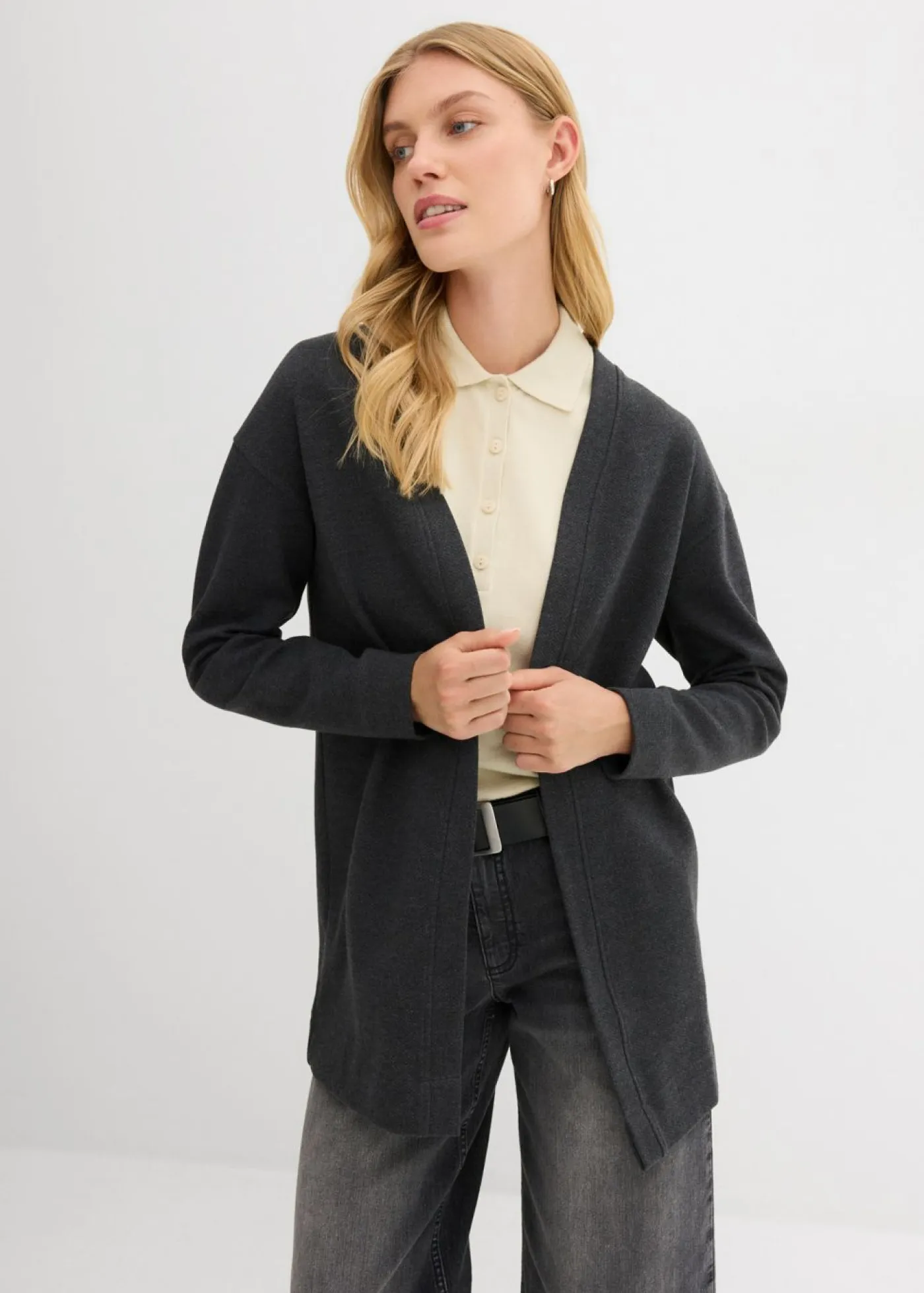 Online Chaqueta larga de chándal en suave mezcla de algodón Mujer Ropa Cómoda