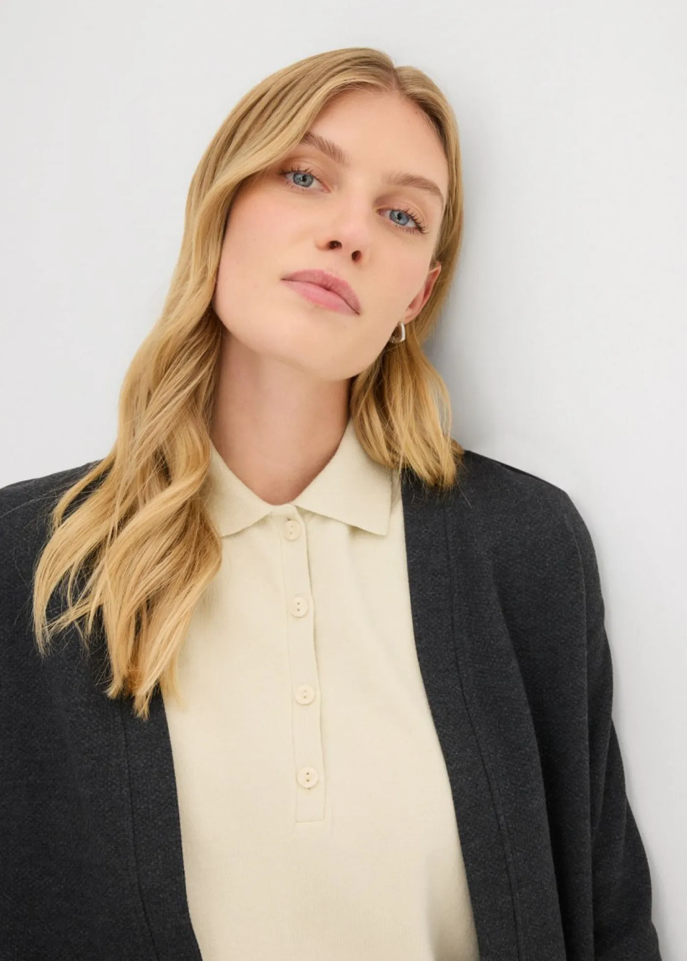 Online Chaqueta larga de chándal en suave mezcla de algodón Mujer Ropa Cómoda