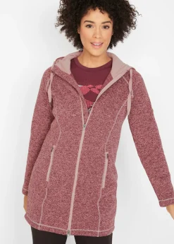 Hot Chaqueta larga de forro polar con capucha Mujer Ropa Cómoda|Chaquetas Y Abrigos