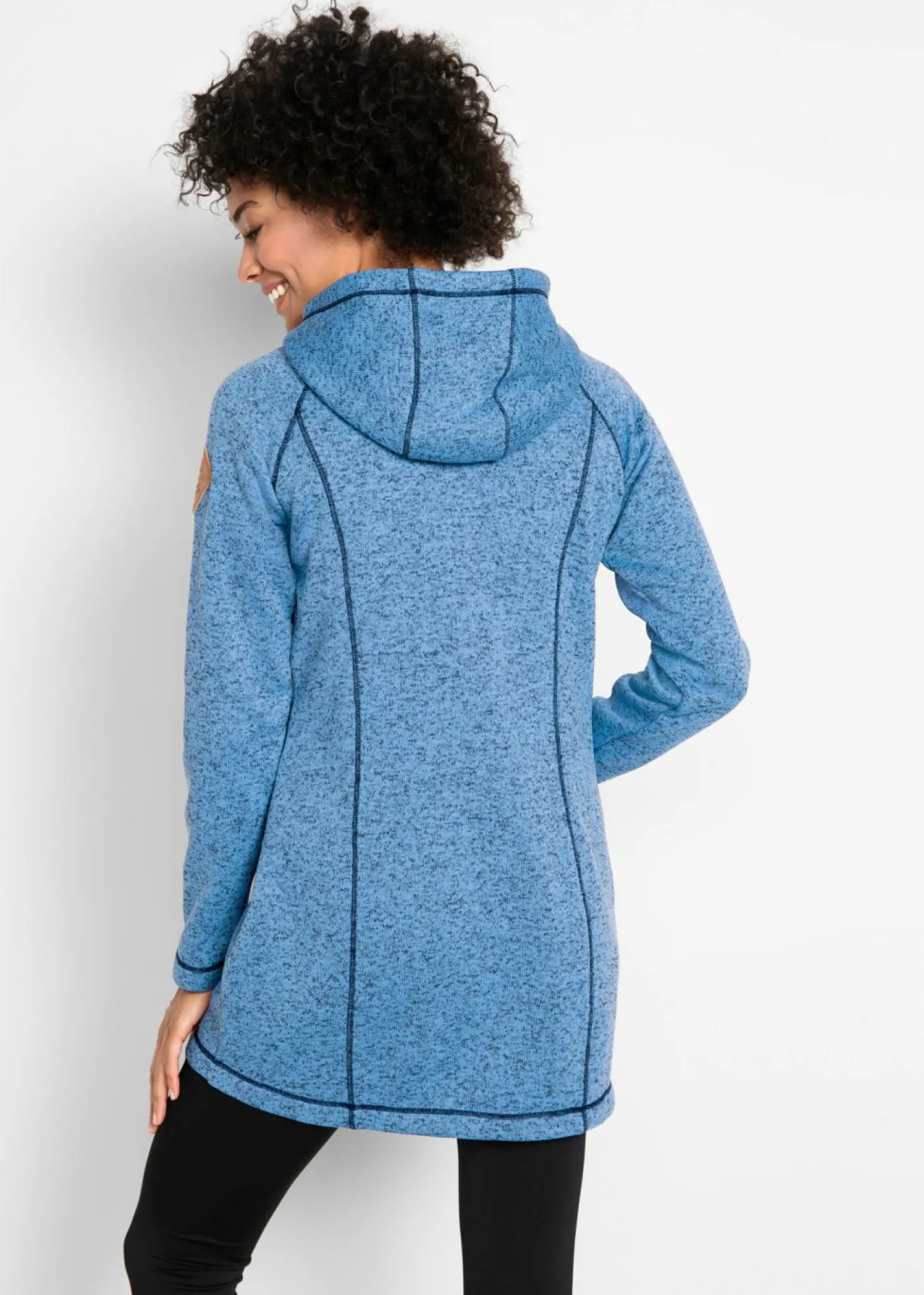 Clearance Chaqueta larga de forro polar con capucha Mujer Ropa Cómoda|Chaquetas Y Abrigos