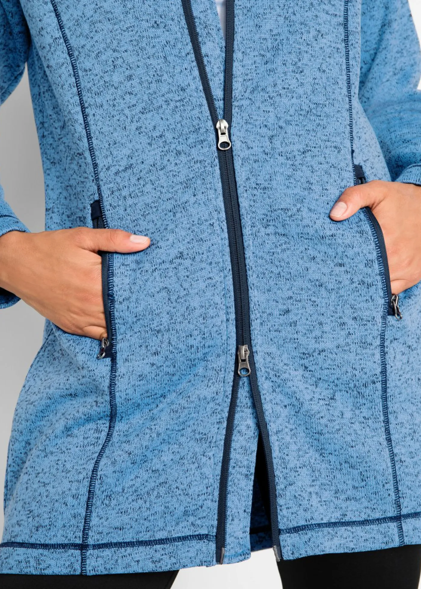 Clearance Chaqueta larga de forro polar con capucha Mujer Ropa Cómoda|Chaquetas Y Abrigos