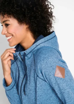 Clearance Chaqueta larga de forro polar con capucha Mujer Ropa Cómoda|Chaquetas Y Abrigos
