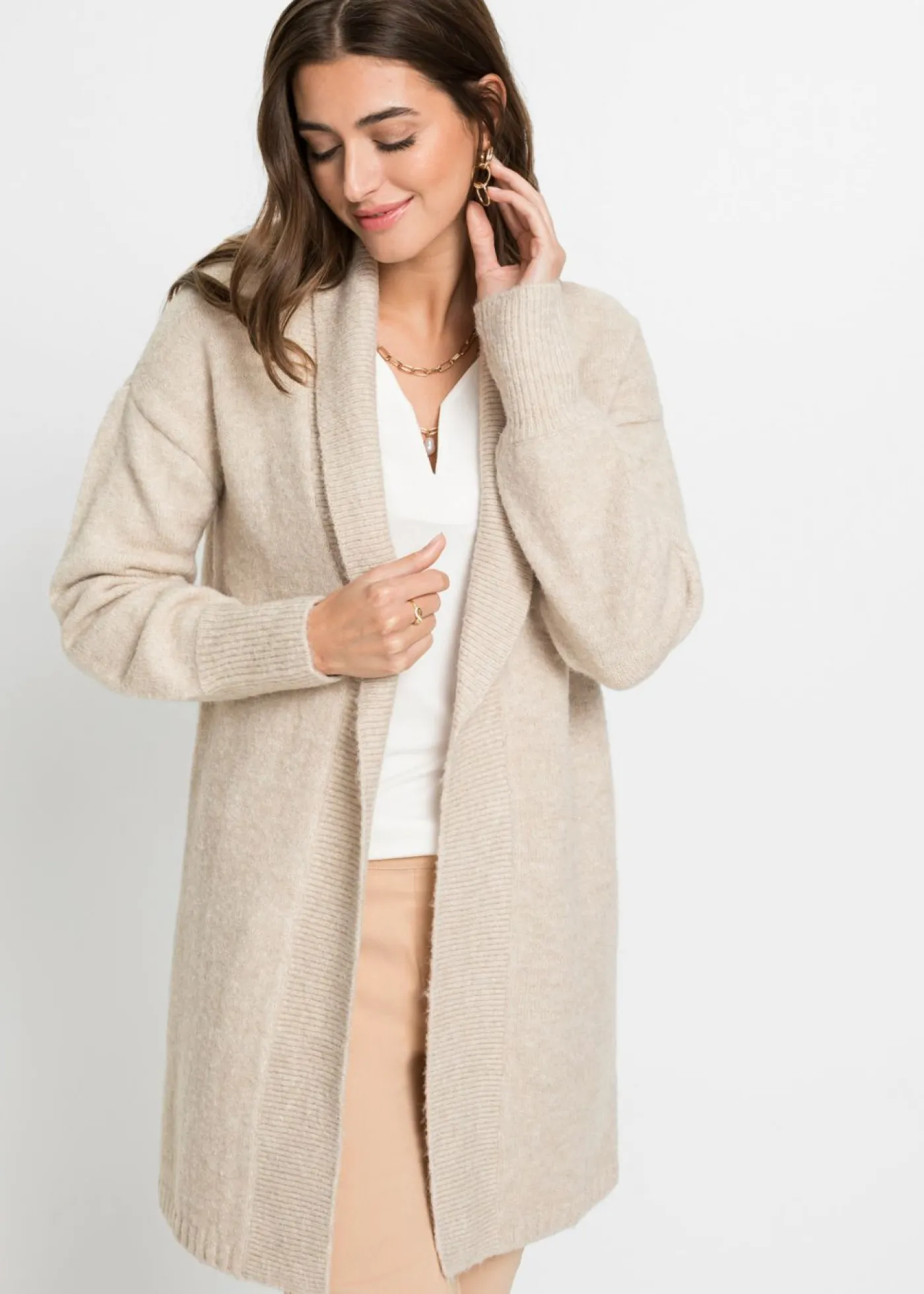 Hot Chaqueta larga de punto Mujer Básicos|Jerséis