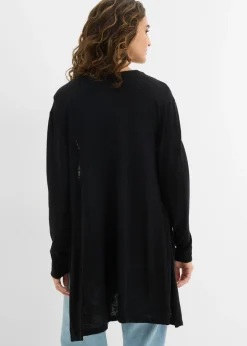 Chaqueta larga de punto Mujer Básicos|Jerséis