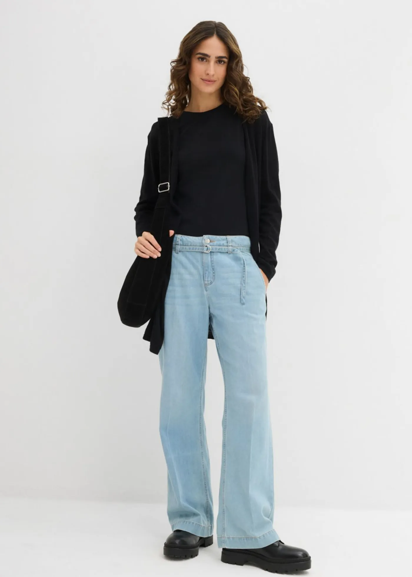 Chaqueta larga de punto Mujer Básicos|Jerséis