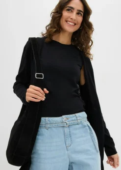 Chaqueta larga de punto Mujer Básicos|Jerséis