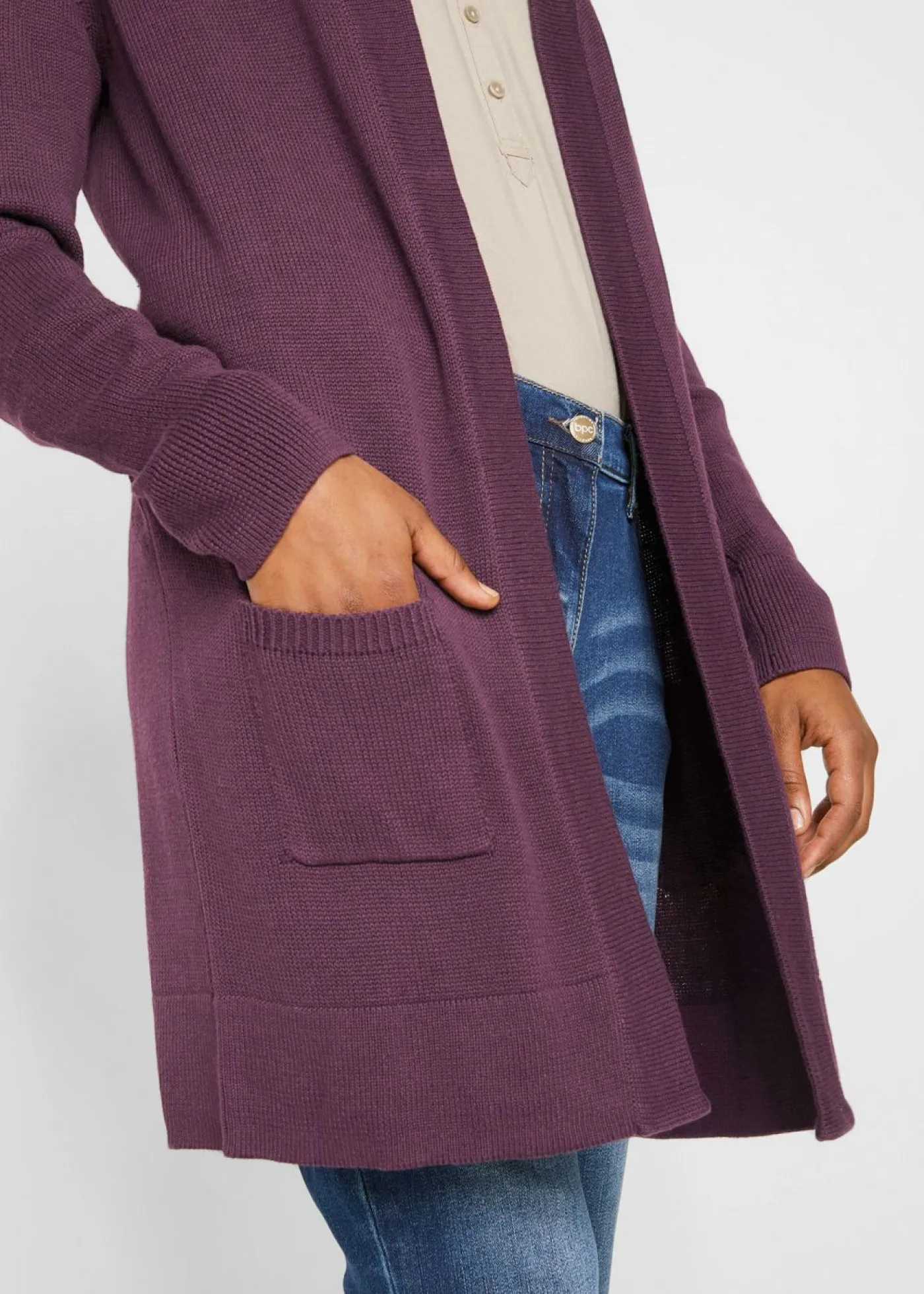 Online Chaqueta larga de punto Mujer Básicos|Jerséis