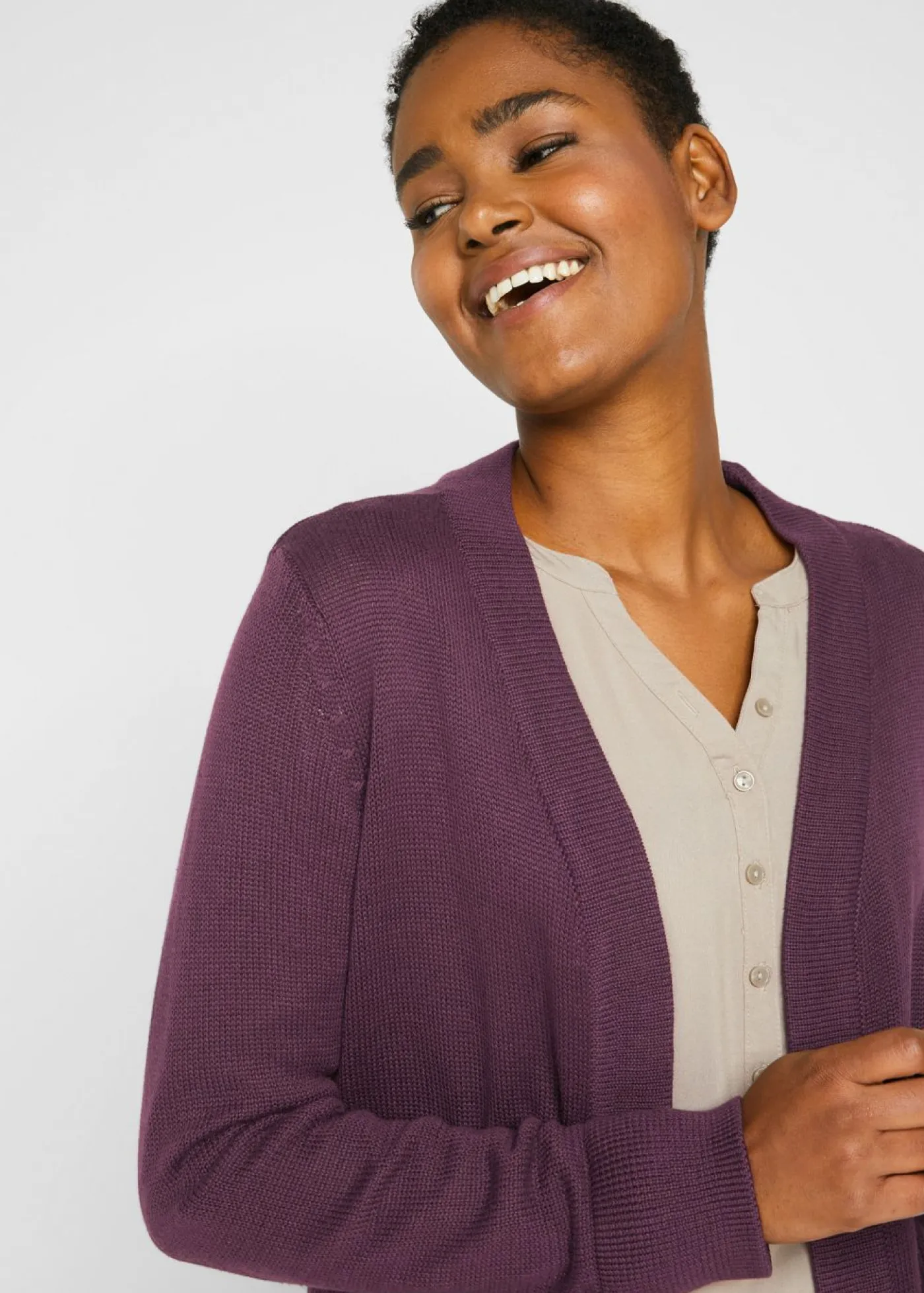 Online Chaqueta larga de punto Mujer Básicos|Jerséis