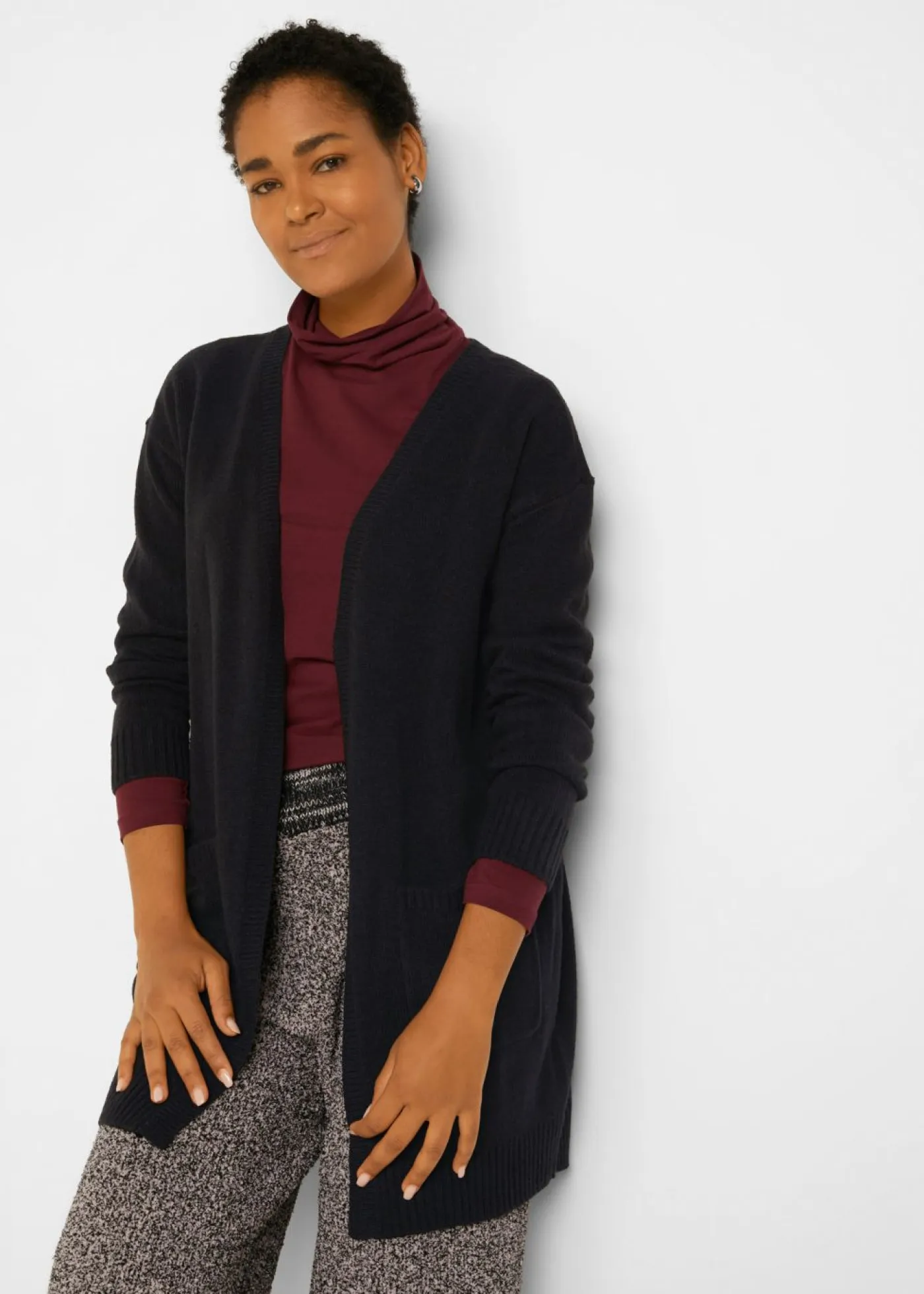 Discount Chaqueta larga de punto Mujer Básicos|Jerséis