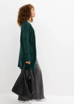 New Chaqueta larga de punto Mujer Básicos|Jerséis