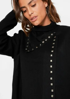 Sale Chaqueta larga de punto con tachuelas Mujer Jerséis|Ropa De Punto