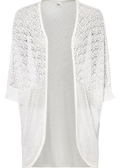 Discount Chaqueta larga de punto con patrón calado Mujer Jerséis|Ropa De Punto
