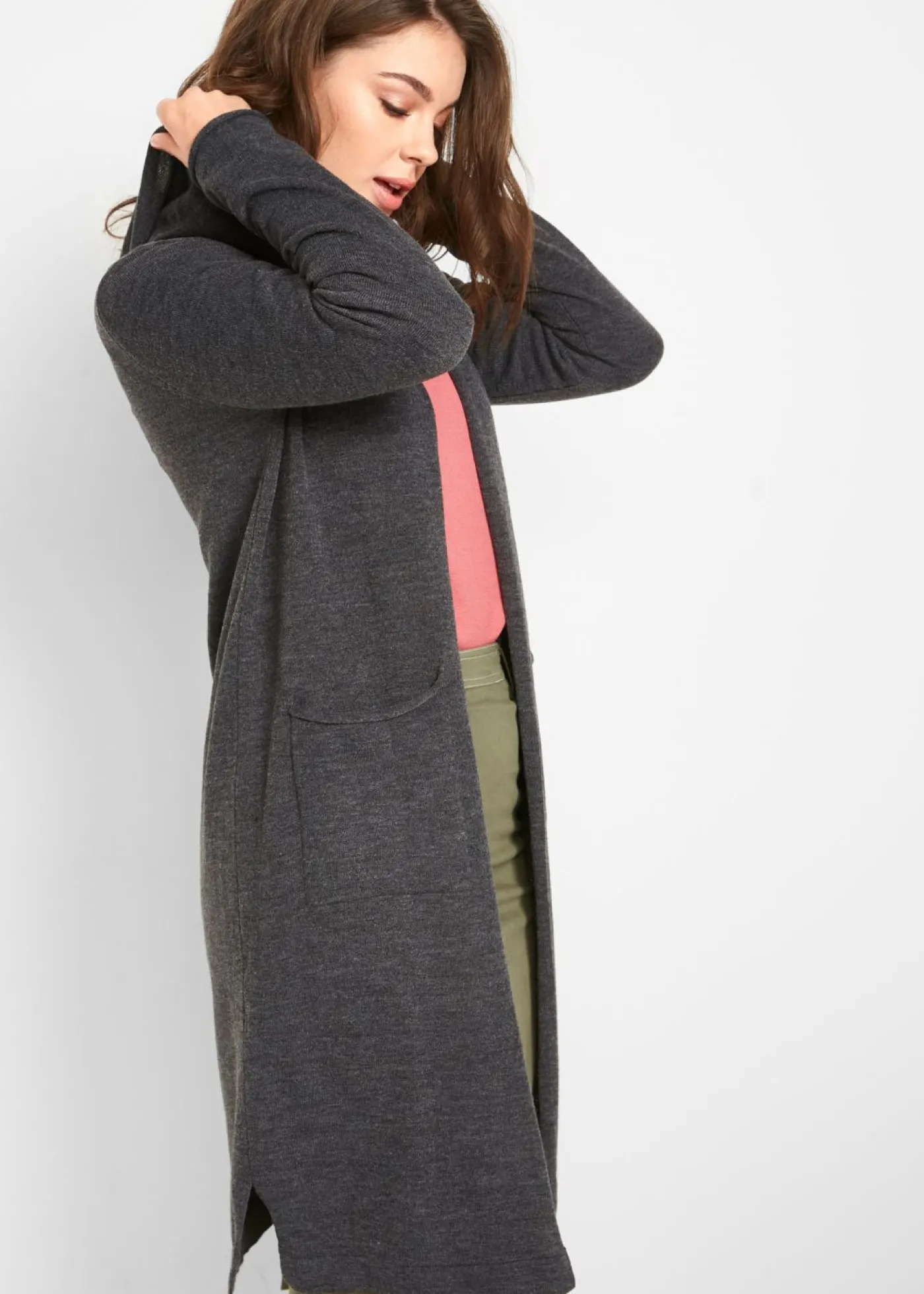 Hot Chaqueta larga de punto con capucha Mujer Jerséis|Ropa De Punto