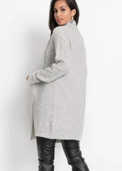 Chaqueta larga de punto con cuello tipo chal Mujer Jerséis|Ropa De Punto