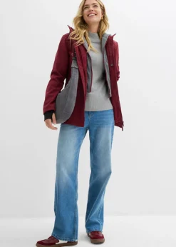 New Chaqueta larga de softshell, repelente al agua, aspecto 2 en 1 Mujer Chaquetas Y Abrigos
