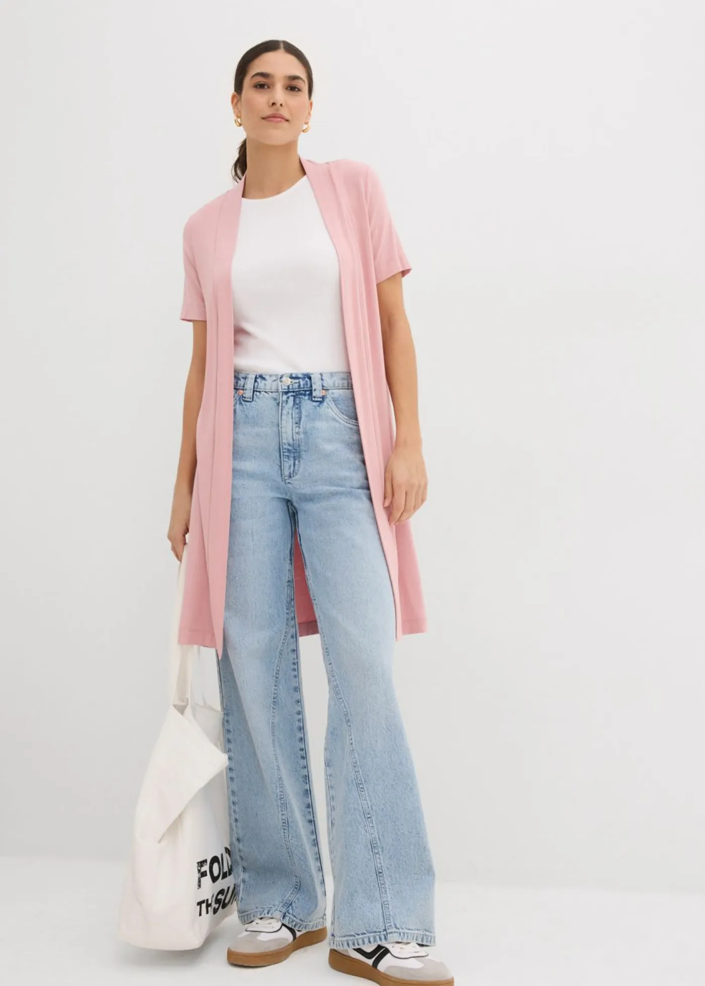 Outlet Chaqueta ligera de viscosa suave Mujer Básicos|Camisetas