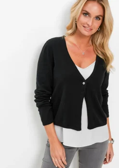 Online Chaqueta lisa de punto fino Mujer Jerséis|Ropa De Punto