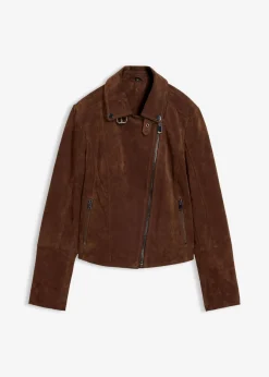 Clearance Chaqueta motera de ante Mujer Premium|Chaquetas Y Abrigos