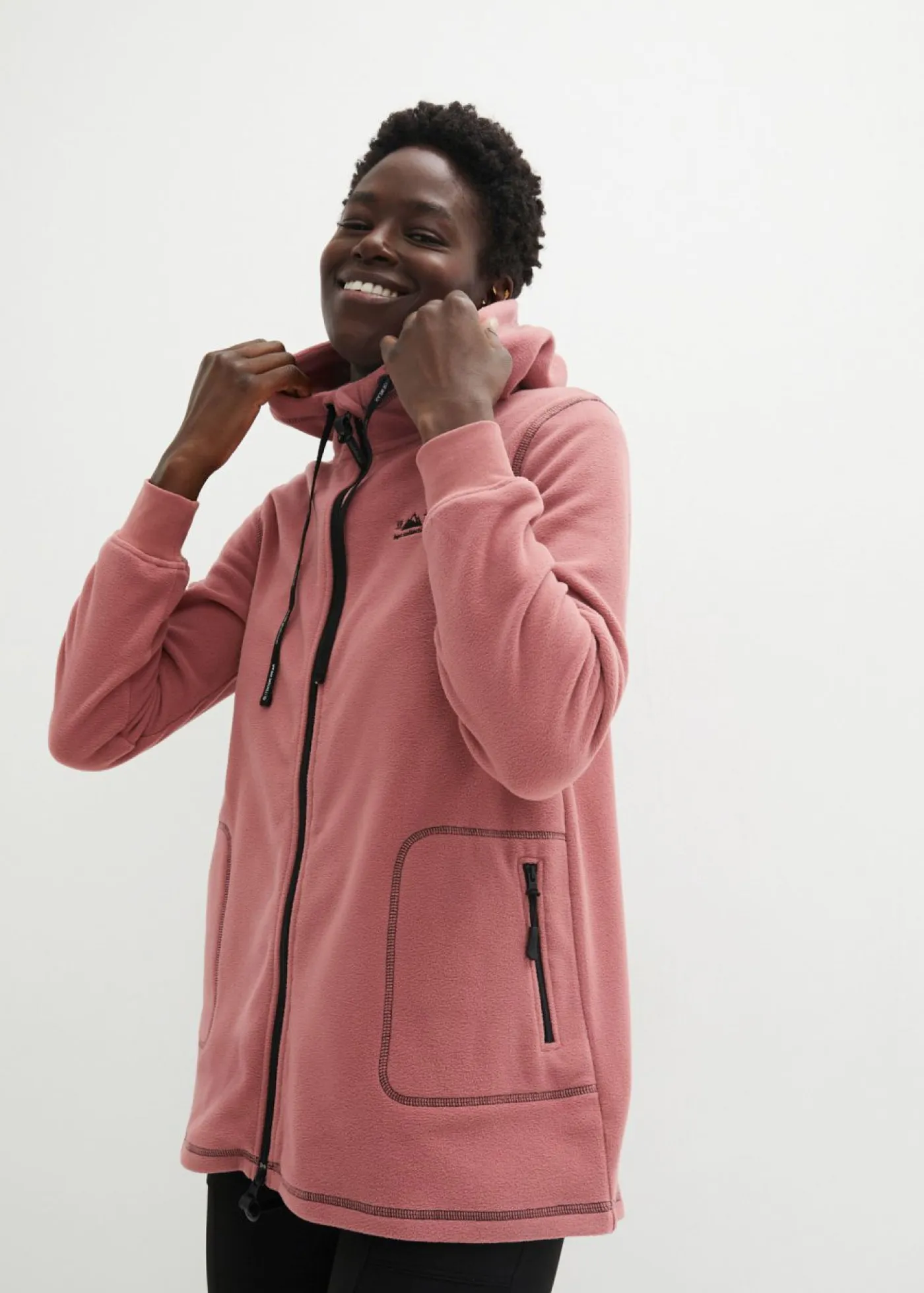 New Chaqueta polar con bolsillos con cremallera Mujer Ropa Cómoda|Chaquetas Y Abrigos