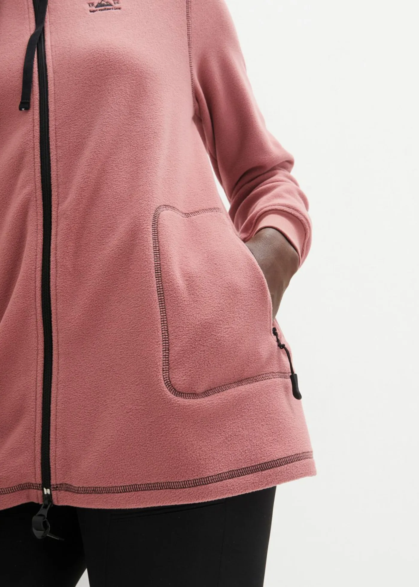 New Chaqueta polar con bolsillos con cremallera Mujer Ropa Cómoda|Chaquetas Y Abrigos