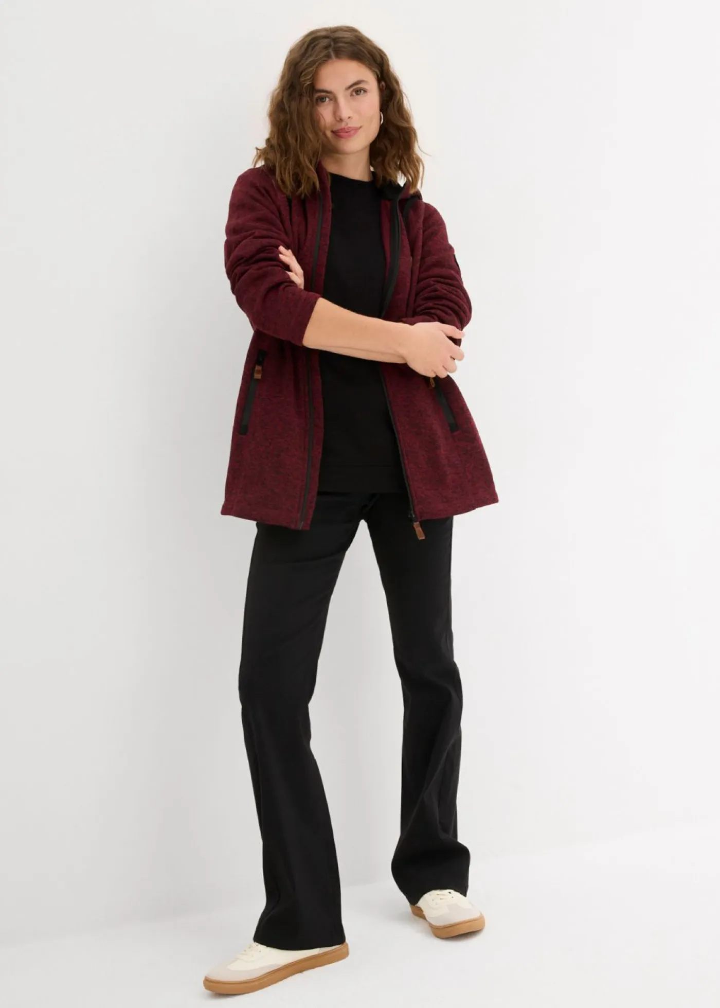Discount Chaqueta polar con capucha Mujer Ropa Cómoda|Chaquetas Y Abrigos
