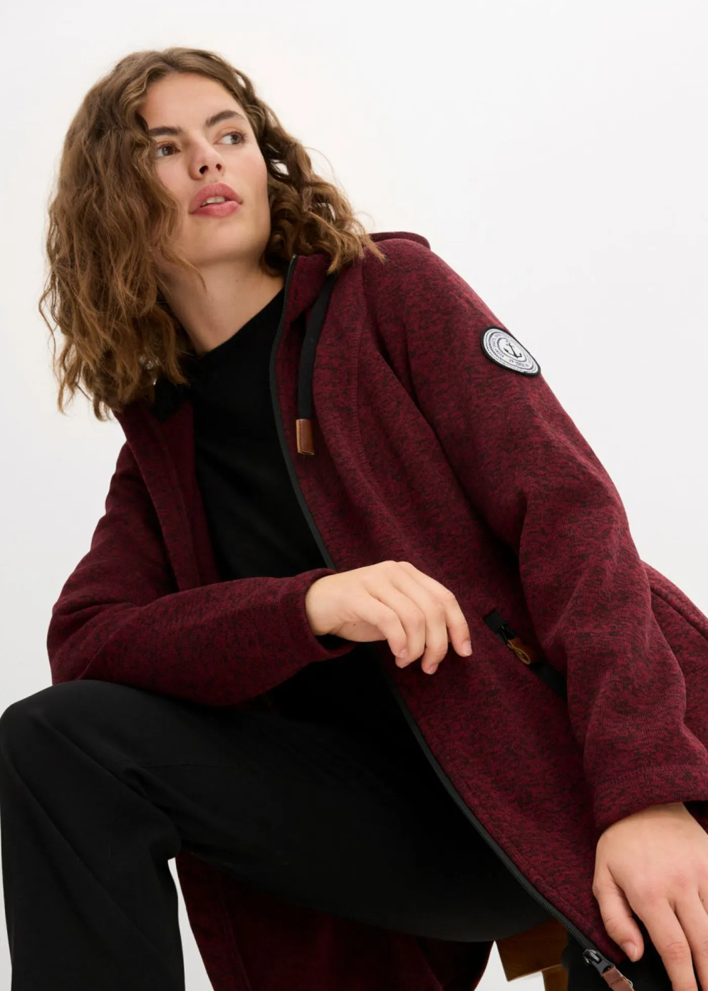 Discount Chaqueta polar con capucha Mujer Ropa Cómoda|Chaquetas Y Abrigos