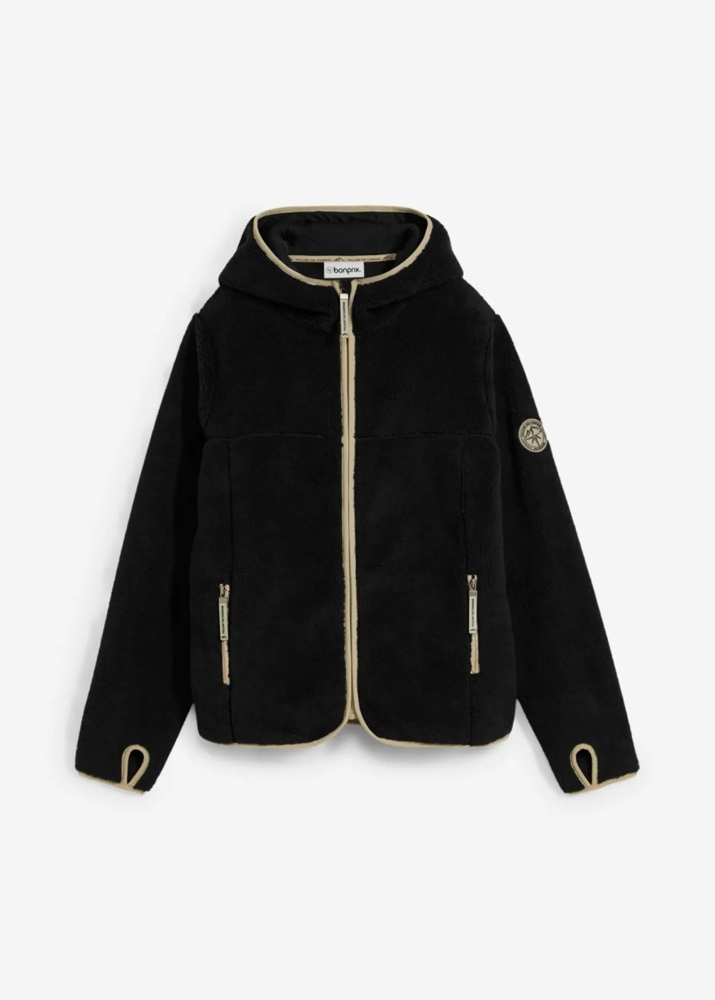 Chaqueta polar con capucha Mujer Ropa Cómoda|Chaquetas Y Abrigos