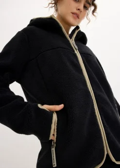 Chaqueta polar con capucha Mujer Ropa Cómoda|Chaquetas Y Abrigos