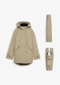 Clearance Chaqueta premamá impermeable 6 en 1 con inserto de porteo y chaqueta polar desmontable Mujer Premamá