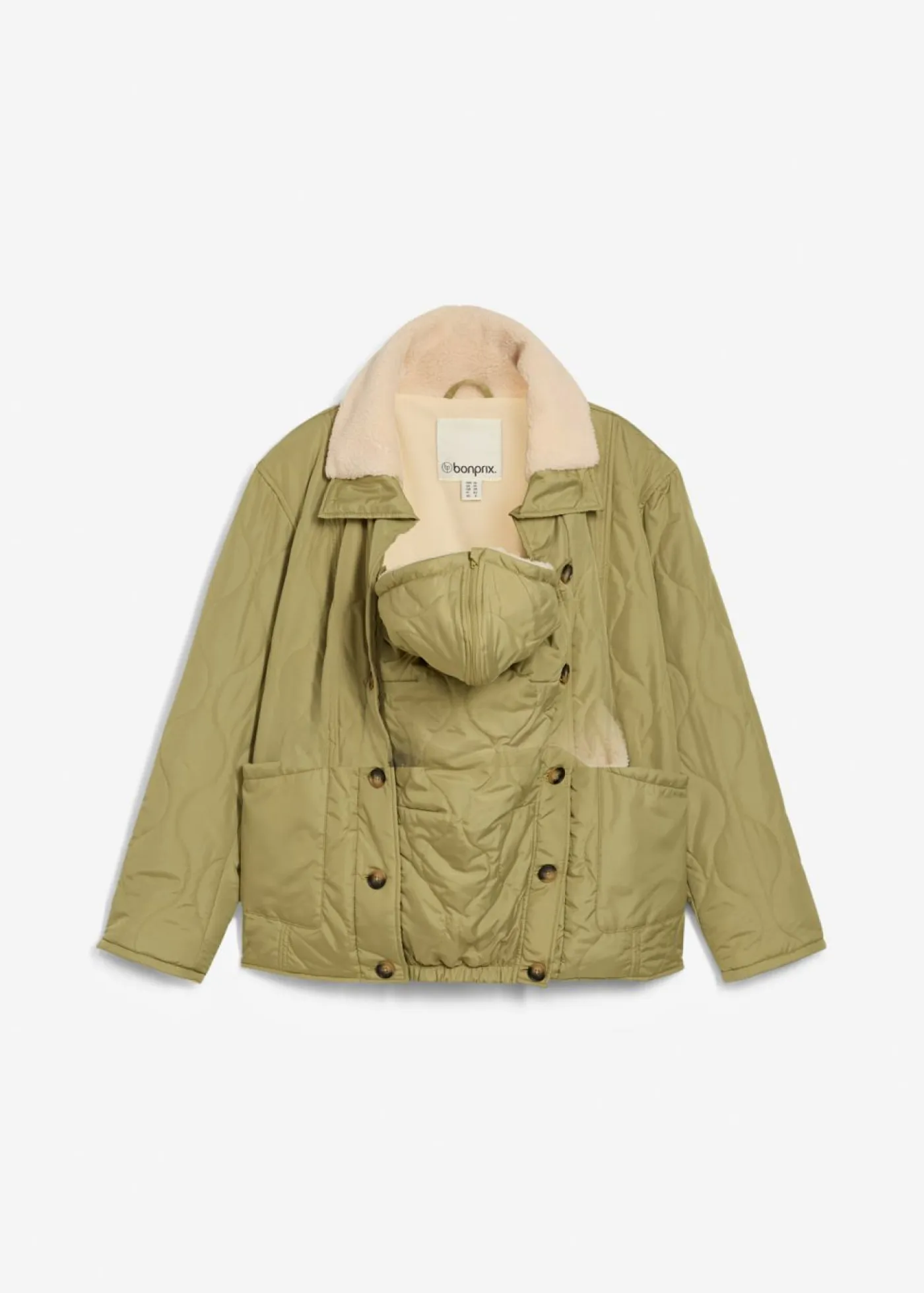 Hot Chaqueta premamá ligera 3 en 1 con forro polar e inserto de porteo Mujer Premamá