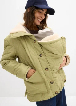 Hot Chaqueta premamá ligera 3 en 1 con forro polar e inserto de porteo Mujer Premamá