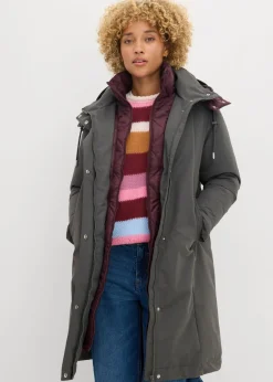Online Chaqueta repelente al agua para exteriores con aspecto 2 en 1 Mujer Chaquetas Y Abrigos