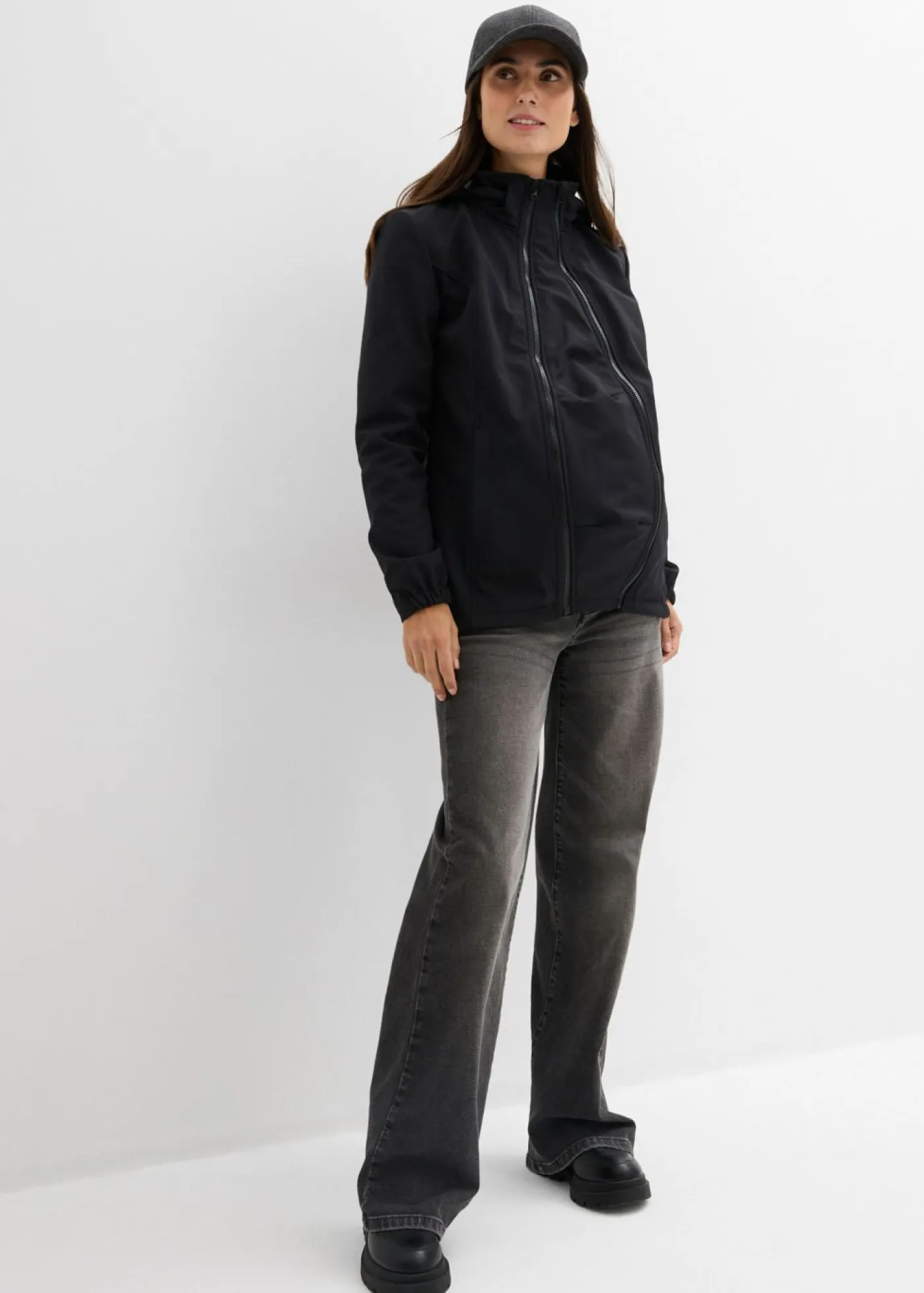 Clearance Chaqueta softshell 4 en 1 con inserto para bebé en la parte delantera y trasera Mujer Premamá
