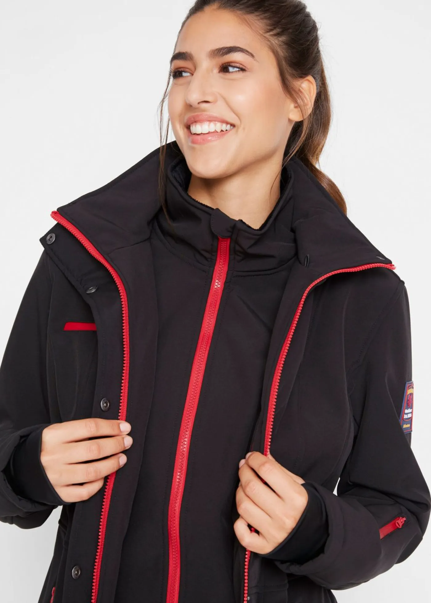 Sale Chaqueta softshell elástica con diseño largo y tejido repelente al agua Mujer Chaquetas Y Abrigos