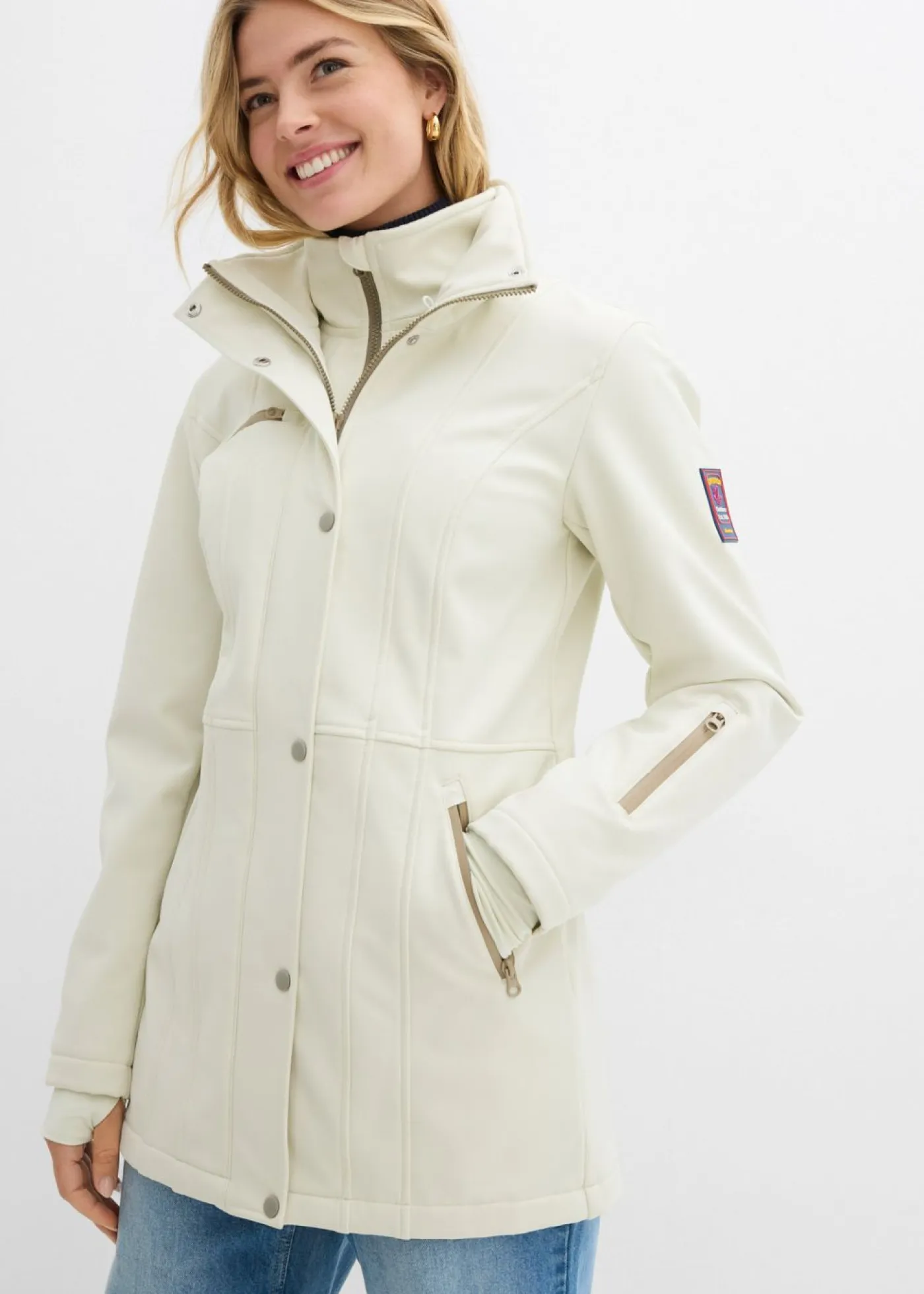 Discount Chaqueta softshell elástica con diseño largo y tejido repelente al agua Mujer Chaquetas Y Abrigos