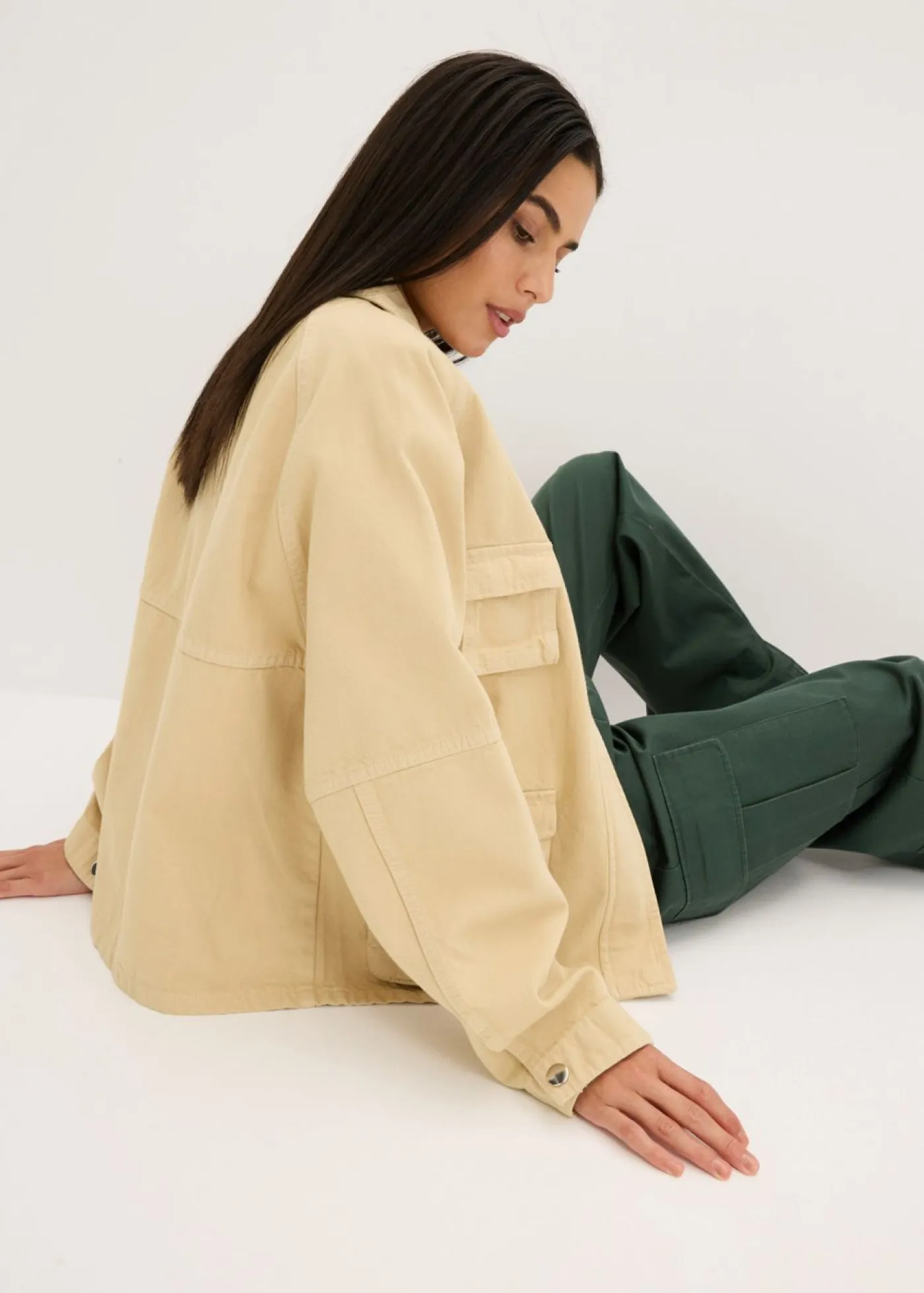 Sale Chaqueta tipo militar de algodón puro Mujer Chaquetas Y Abrigos