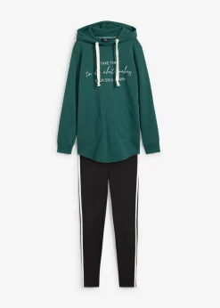 Online Chándal con sudadera larga y leggings (2 piezas) Mujer Ropa Cómoda|Pantalones