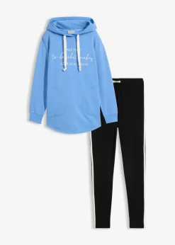 New Chándal con sudadera larga y leggings (2 piezas) Mujer Ropa Cómoda|Pantalones