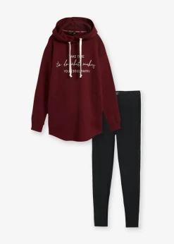 Best Chándal con sudadera larga y leggings (2 piezas) Mujer Ropa Cómoda|Pantalones
