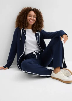 Clearance Chándal elástico de algodón (2 piezas) Mujer Ropa Cómoda|Pantalones