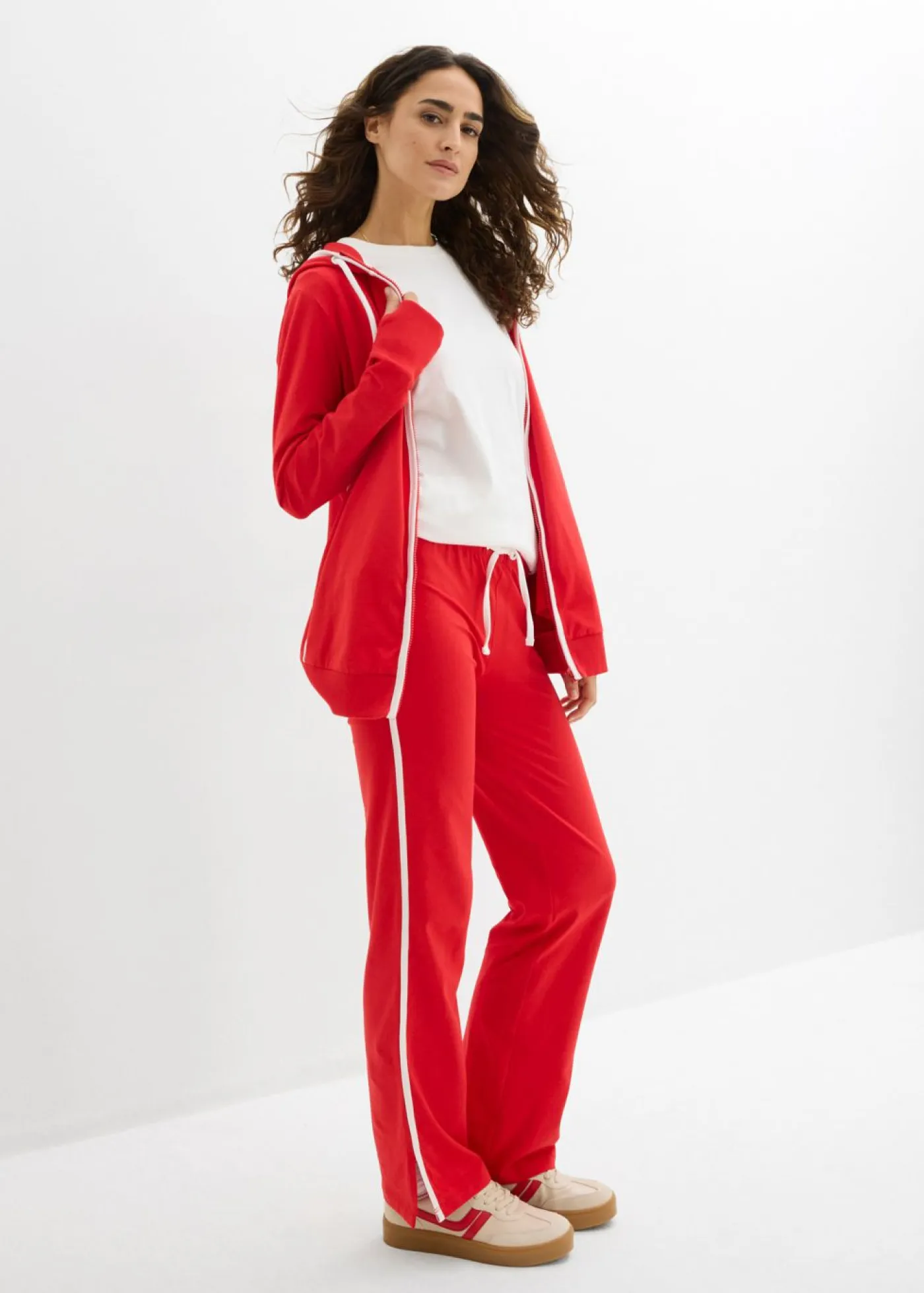 New Chándal elástico de algodón (2 piezas) Mujer Ropa Cómoda|Pantalones