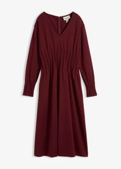 Clearance Cómodo vestido de mezcla de viscosa con pinzas decorativas Mujer Esenciales|Vestidos